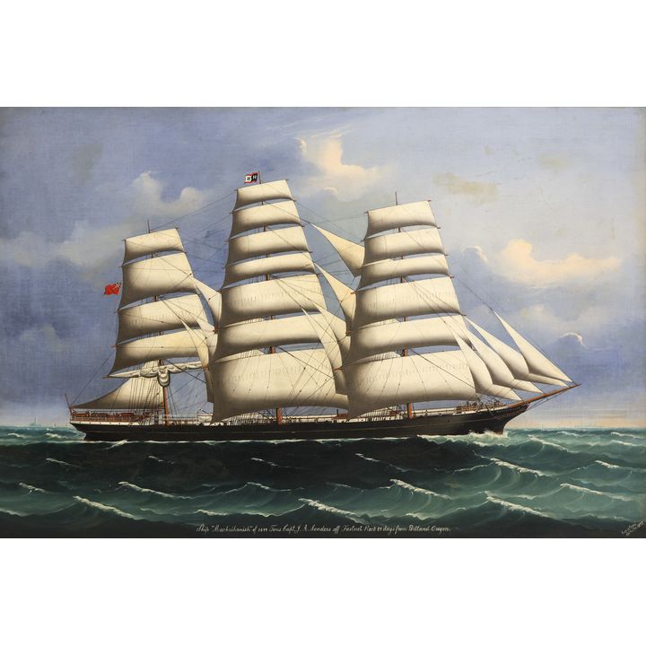 Kwong Sang ''Trade Ship Machrihanish'' 1892 Oil