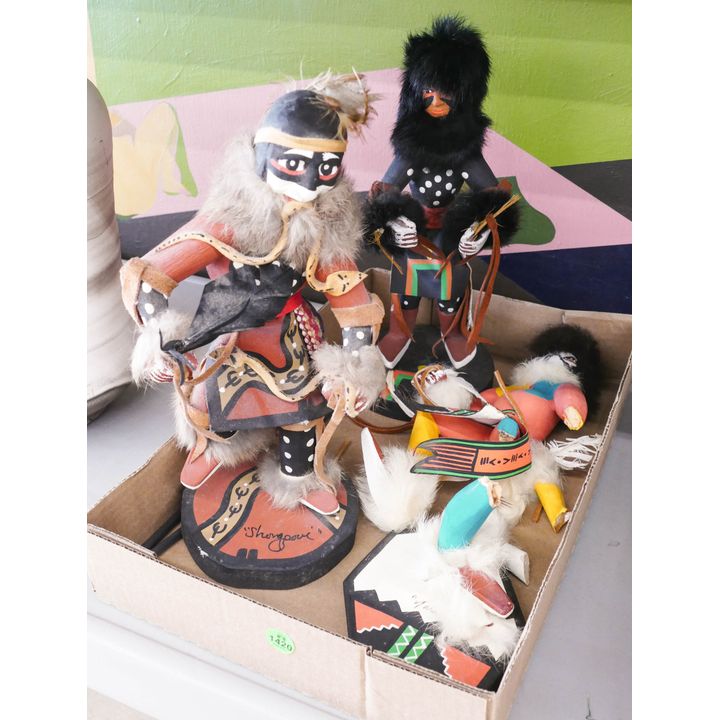 Box 3pc SW Kachina Dolls- some AS IS