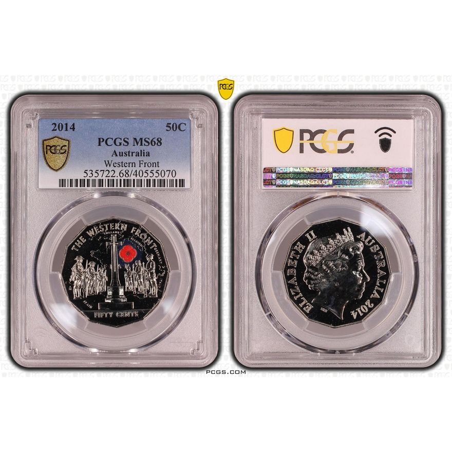 Western Front Colorized, Fifty Cent, 2014, PCGS MS68