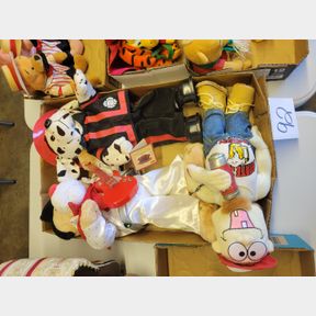 Electronic Elvis, Fire Pup and other stuffed figure