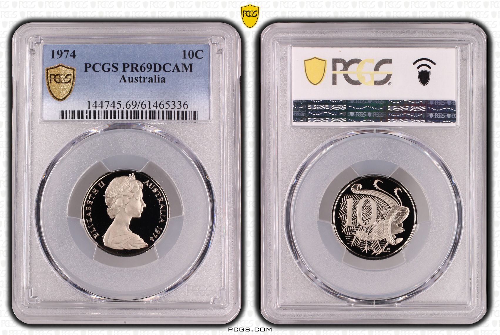 Ten Cent, 1974, Pcgs Pr69dcam