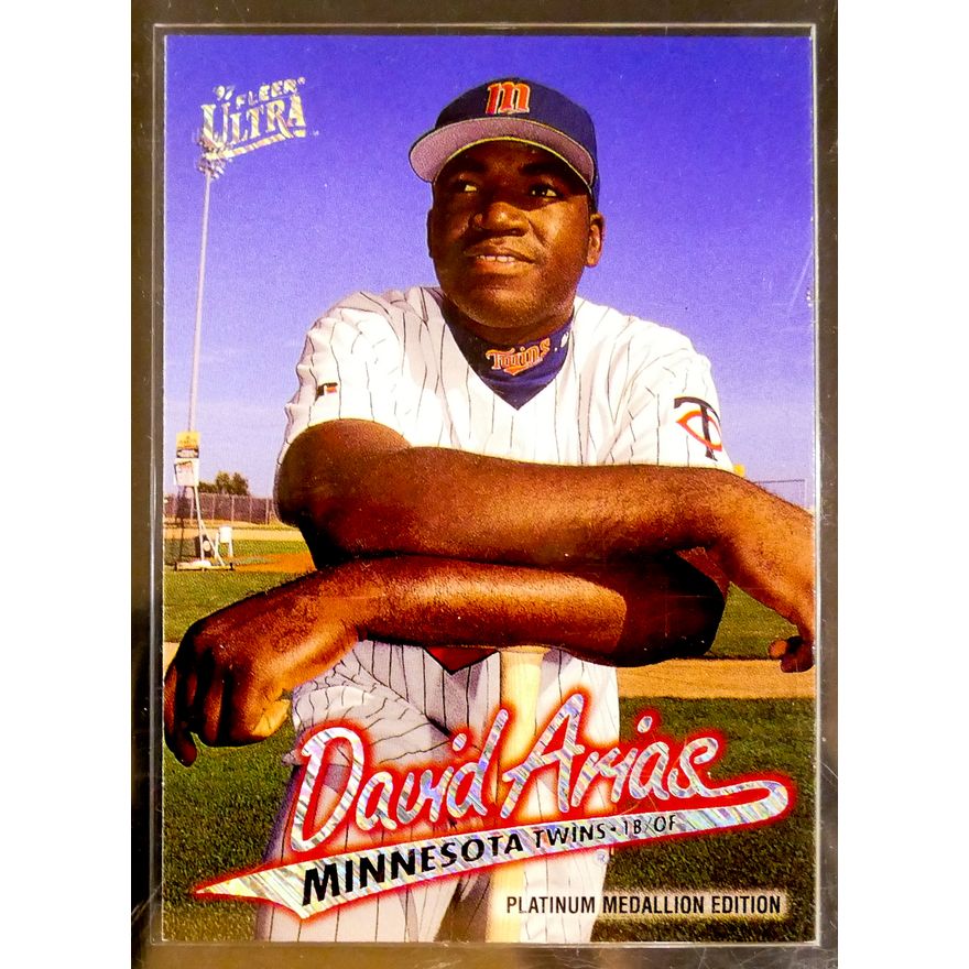 97 Fleer Ultra David Arias (Ortiz) Platinum Medallion Edition Baseball Card #P518 (1997). Ultra RARE