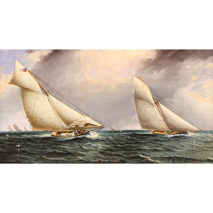 James Edward Buttersworth ''Racing Yachts'' Oil