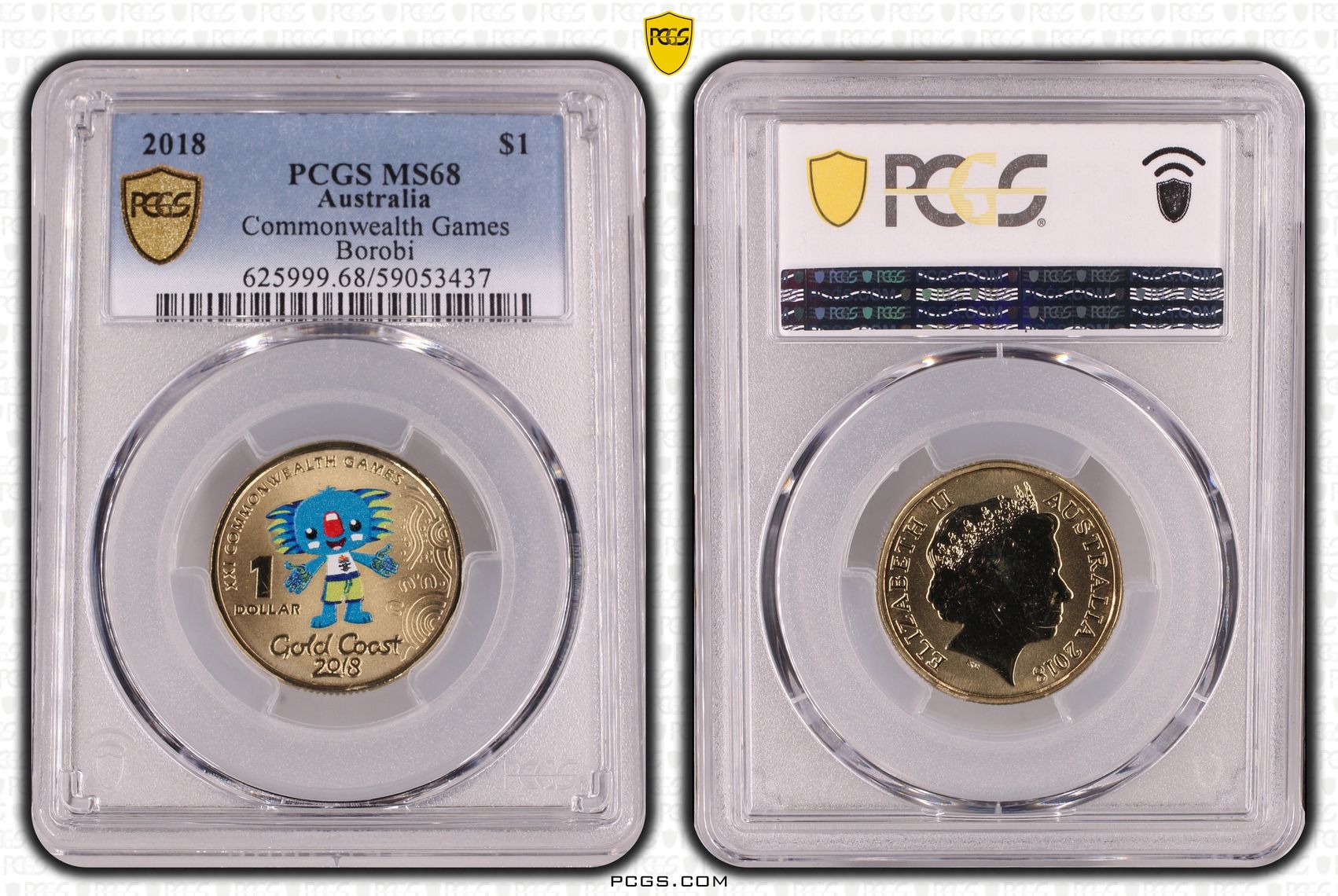Commonwealth Games - Borobi, One Dollar, 2018, PCGS MS68