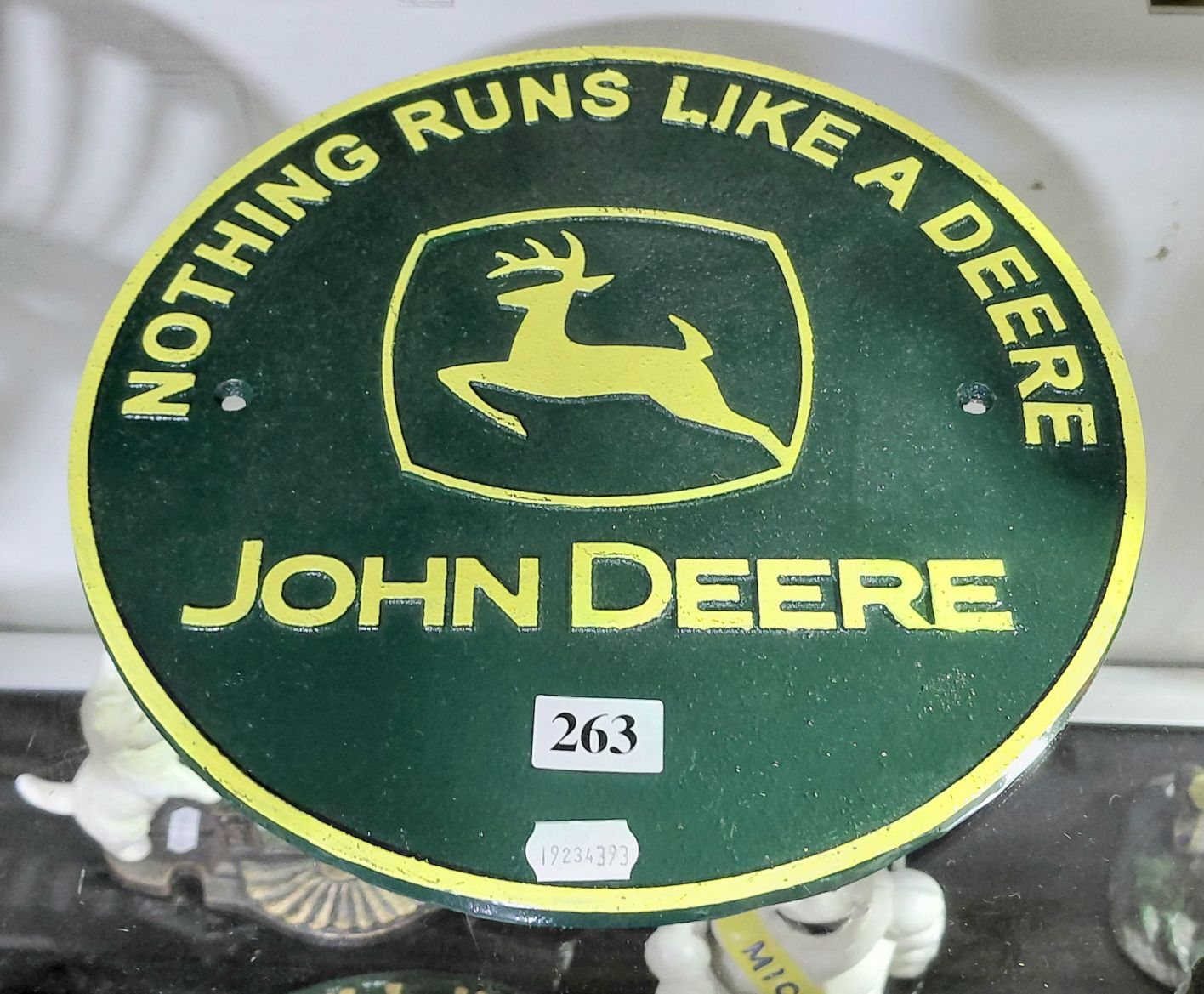 263 · JOHN DEERE CAST IRON SIGN