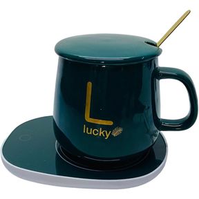 Temperature Control Mug with Smart Heating Coaster Green |