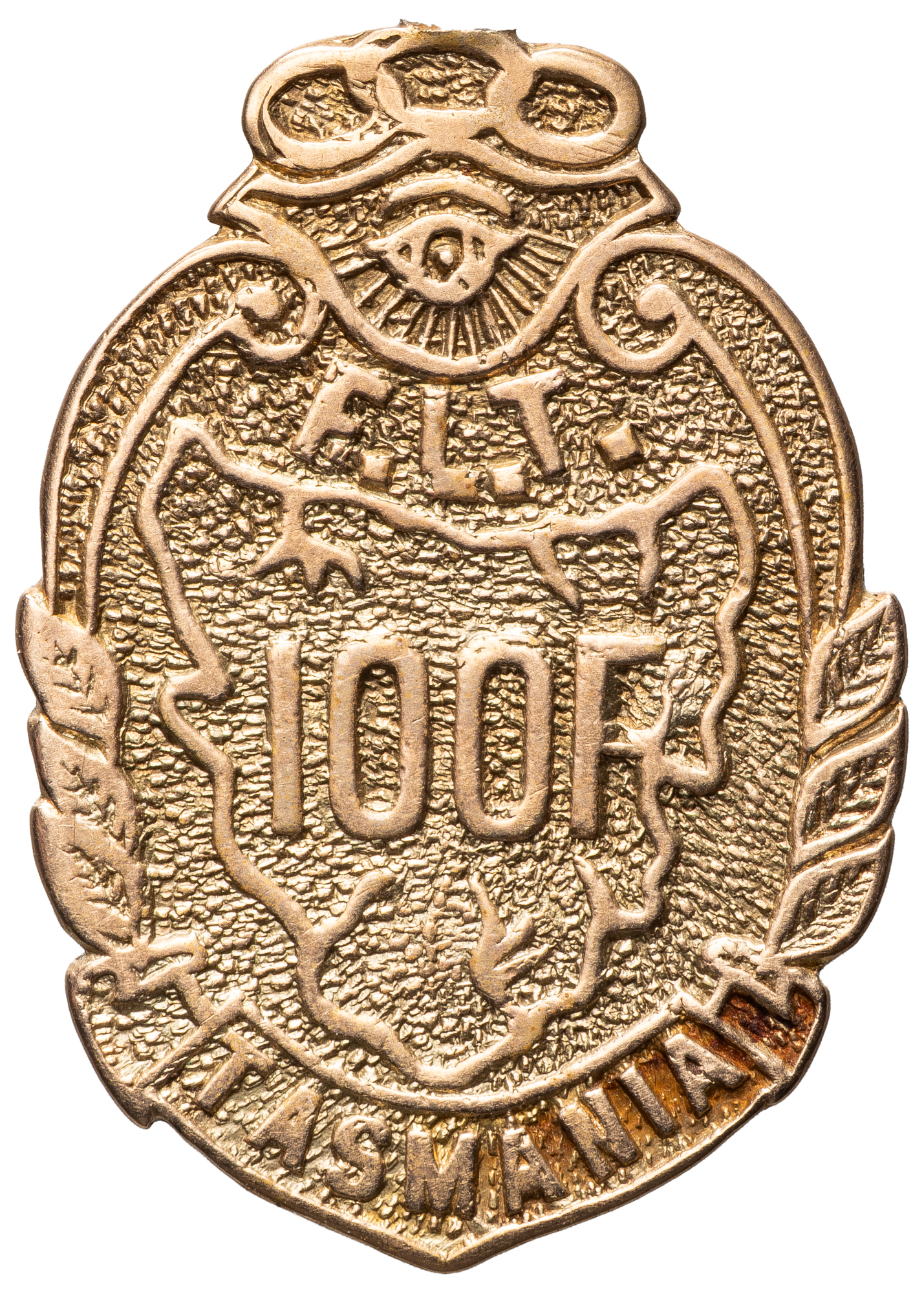 F.L.T. IOOF, Tasmania (Masonic), 1910, VF