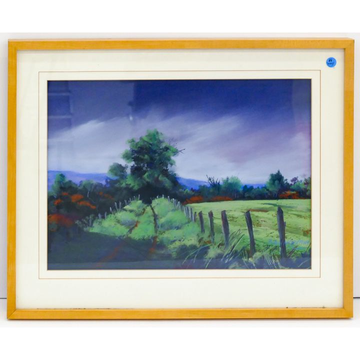 Bonnie Zahn Griffith Walla Walla Landscape Pastel Framed 20.5'' x 25''