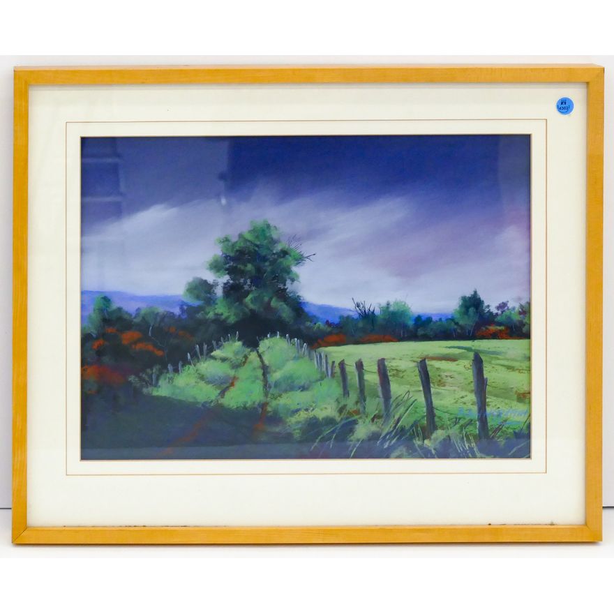 Bonnie Zahn Griffith Walla Walla Landscape Pastel Framed 20.5'' x 25''