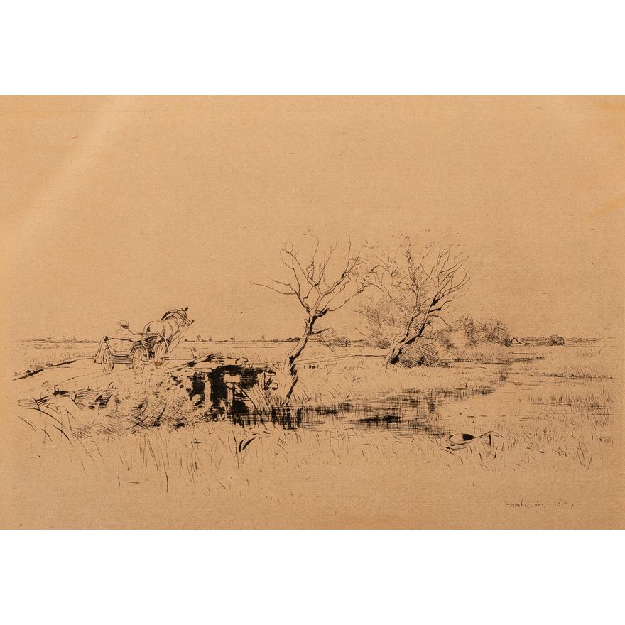 Józef Pankiewicz | Kanał piński na Polesiu, 1899 r.