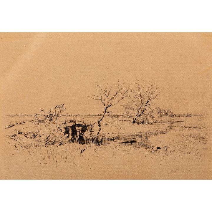 Józef Pankiewicz | Kanał piński na Polesiu, 1899 r.