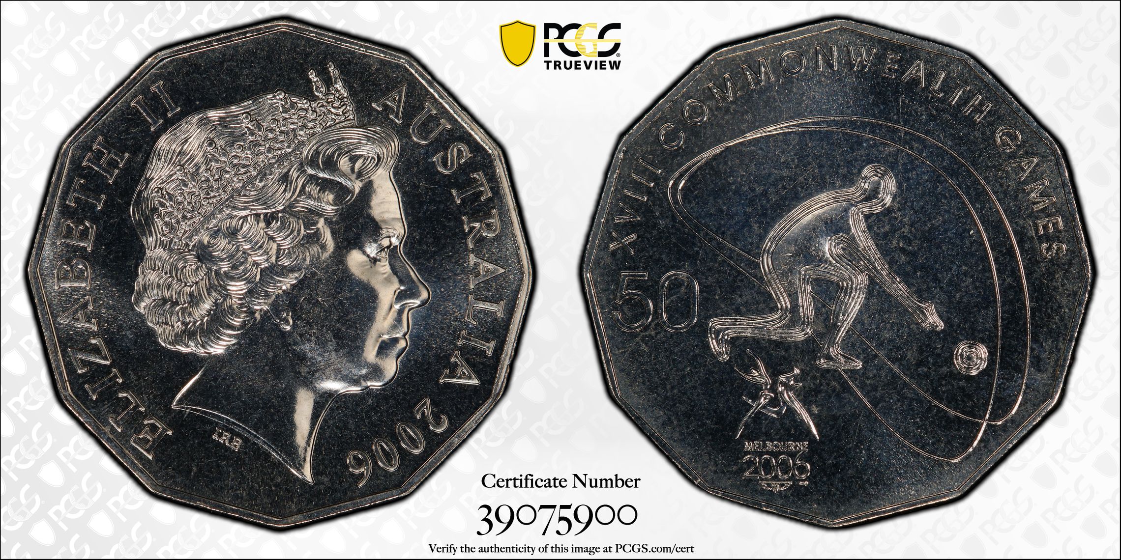 Elizabeth II, Lawn Bowling, Fifty Cent, 2006, PCGS MS66