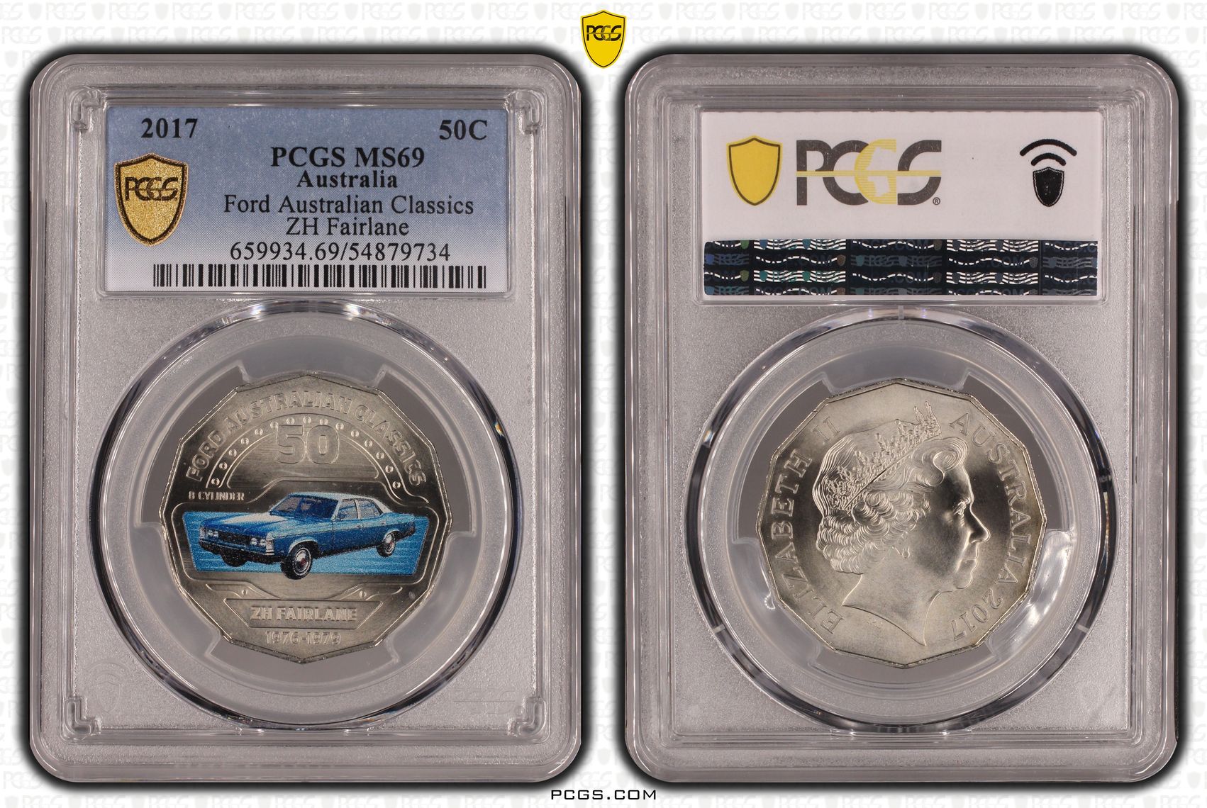 Ford Australian Classics - ZH Fairlane, Fifty Cent, 2017, PCGS MS69