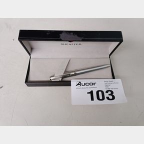 SHEAFFER PRELUDE 340-2 BRUSHED CHROME WITH CHROME TRIM BALLPOINT PEN