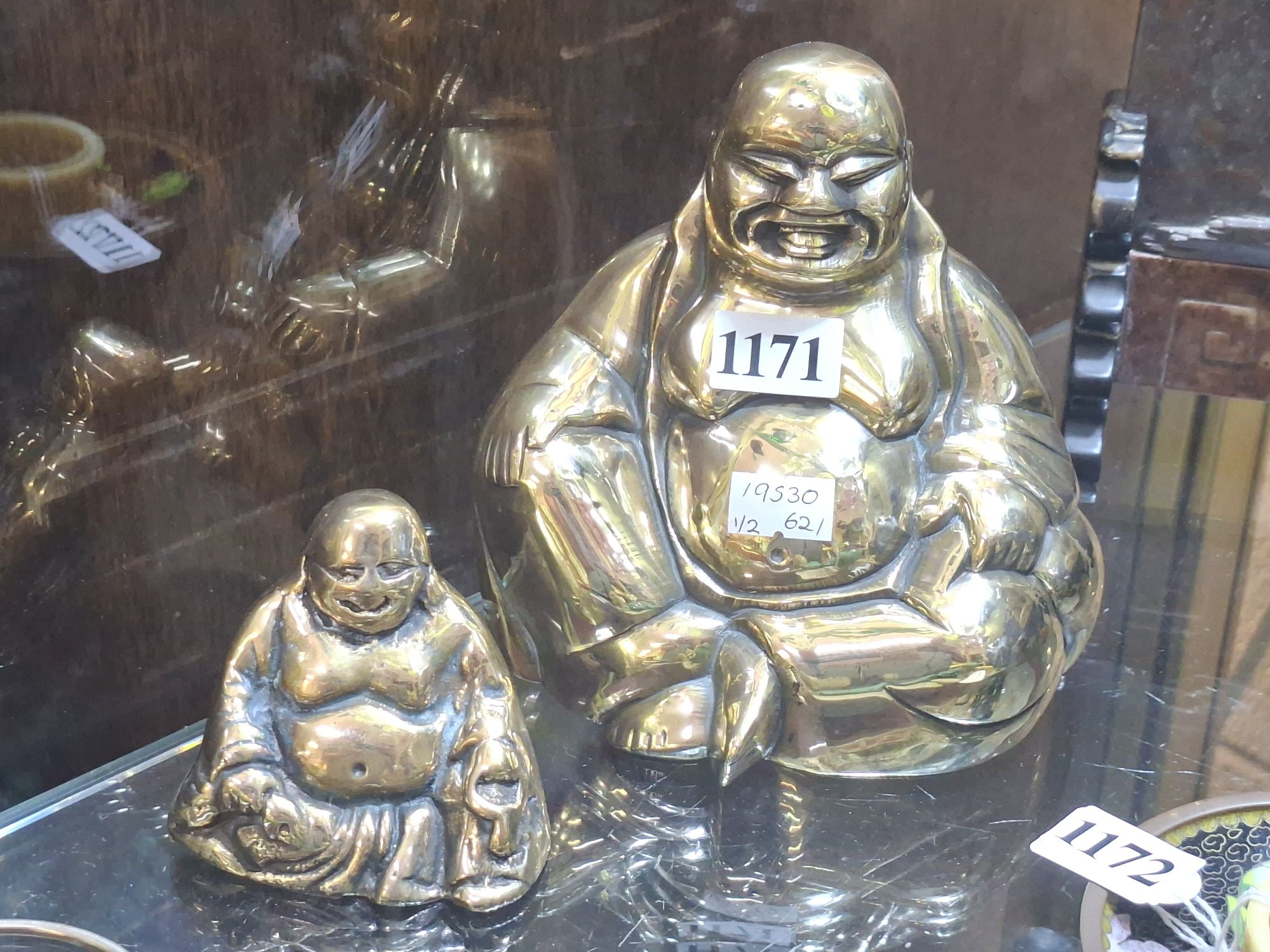 1171 · BRASS LAUGHING BUDDHA'S