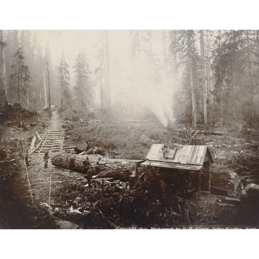 Darius Kinsey Atlas Timber Co Mill Albumen Photograph.