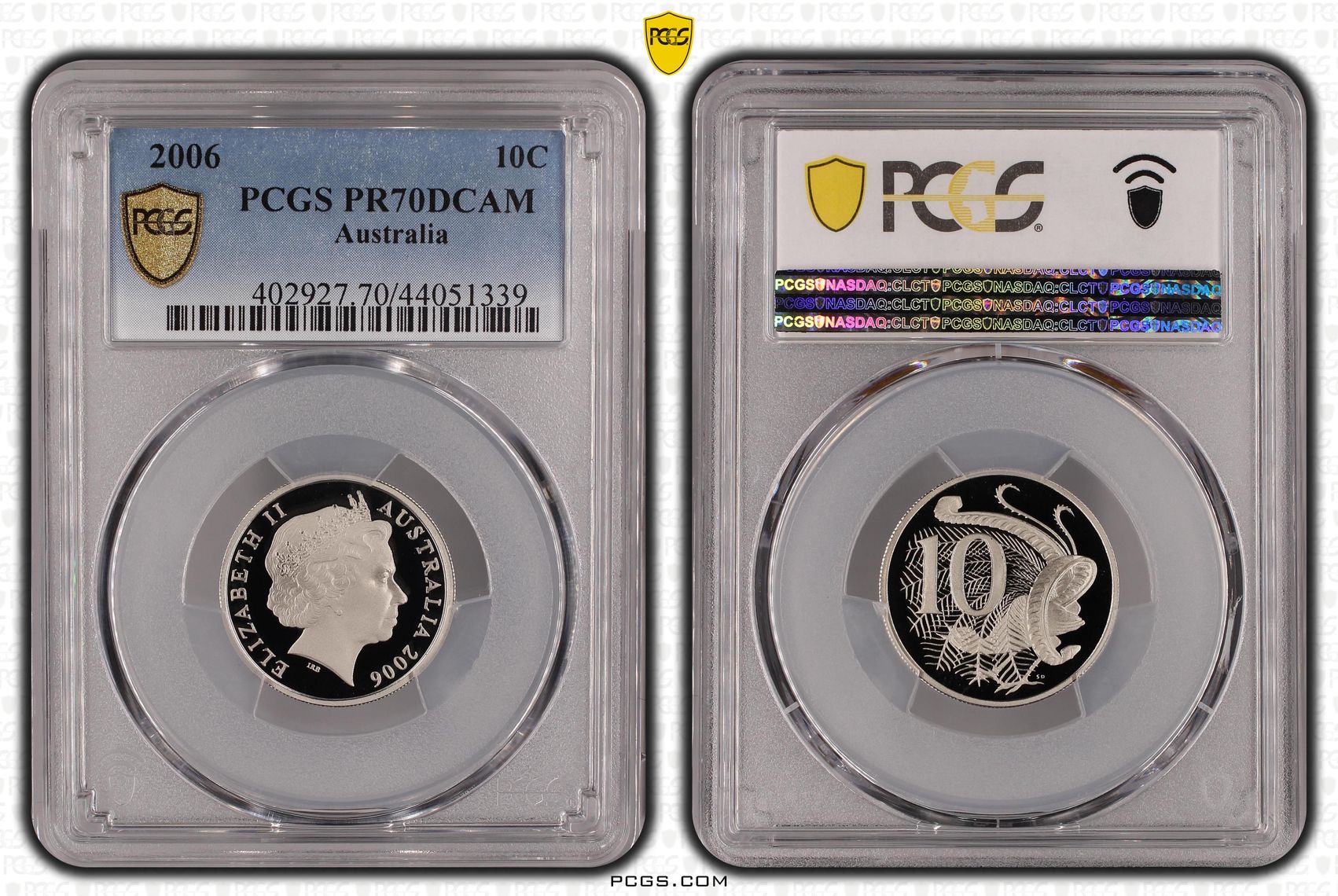 2006 Australia Ten Cent, 10c PCGS - PR70DCAM POP 42/0 -339