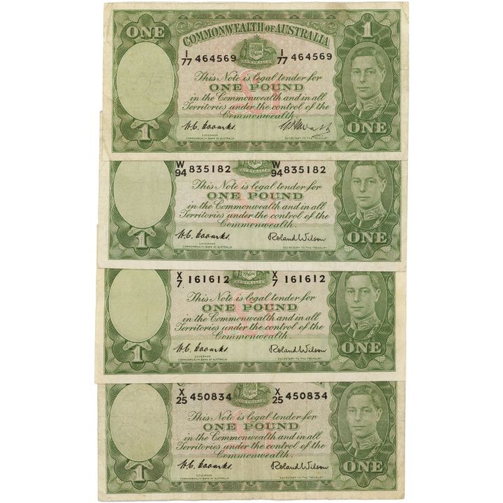 One Pound, 1949 - 1952,  F - VF