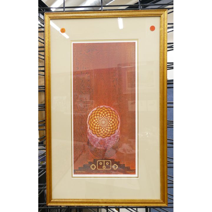 Nicholas Kirsten ''In the Temple of the Sun'' S/N Print Framed 28''x18''