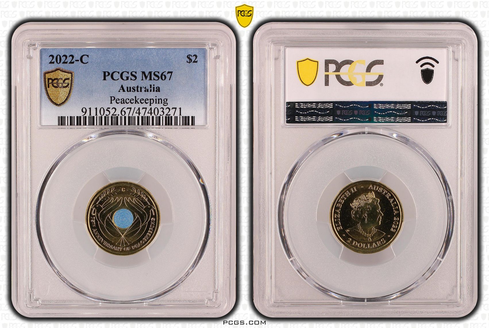 Peacekeeping Colorized , Two Dollar, 2022-C, PCGS MS67