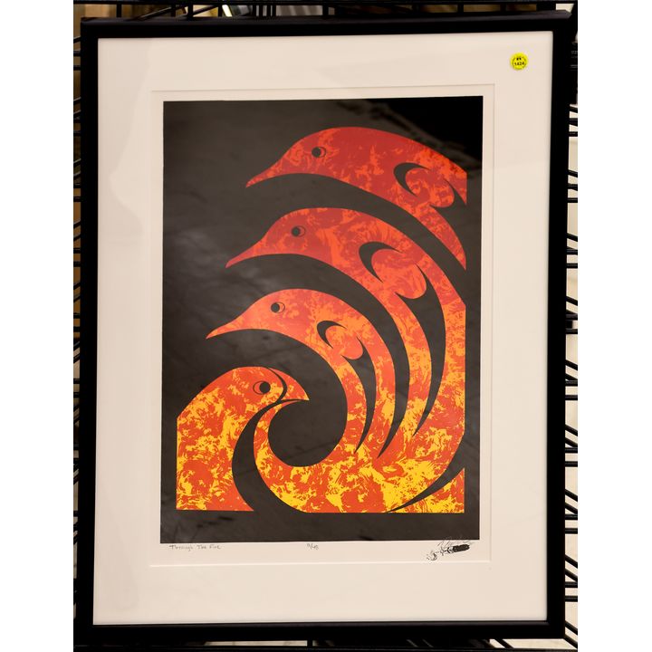 Peter Boome (Skagit) ''Through the Fire'' S/N Serigraph Framed 28''x21''
