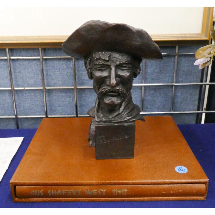 Gus Shafer ''Rawhide'' 1973 Western Bronze Sculputre 9''