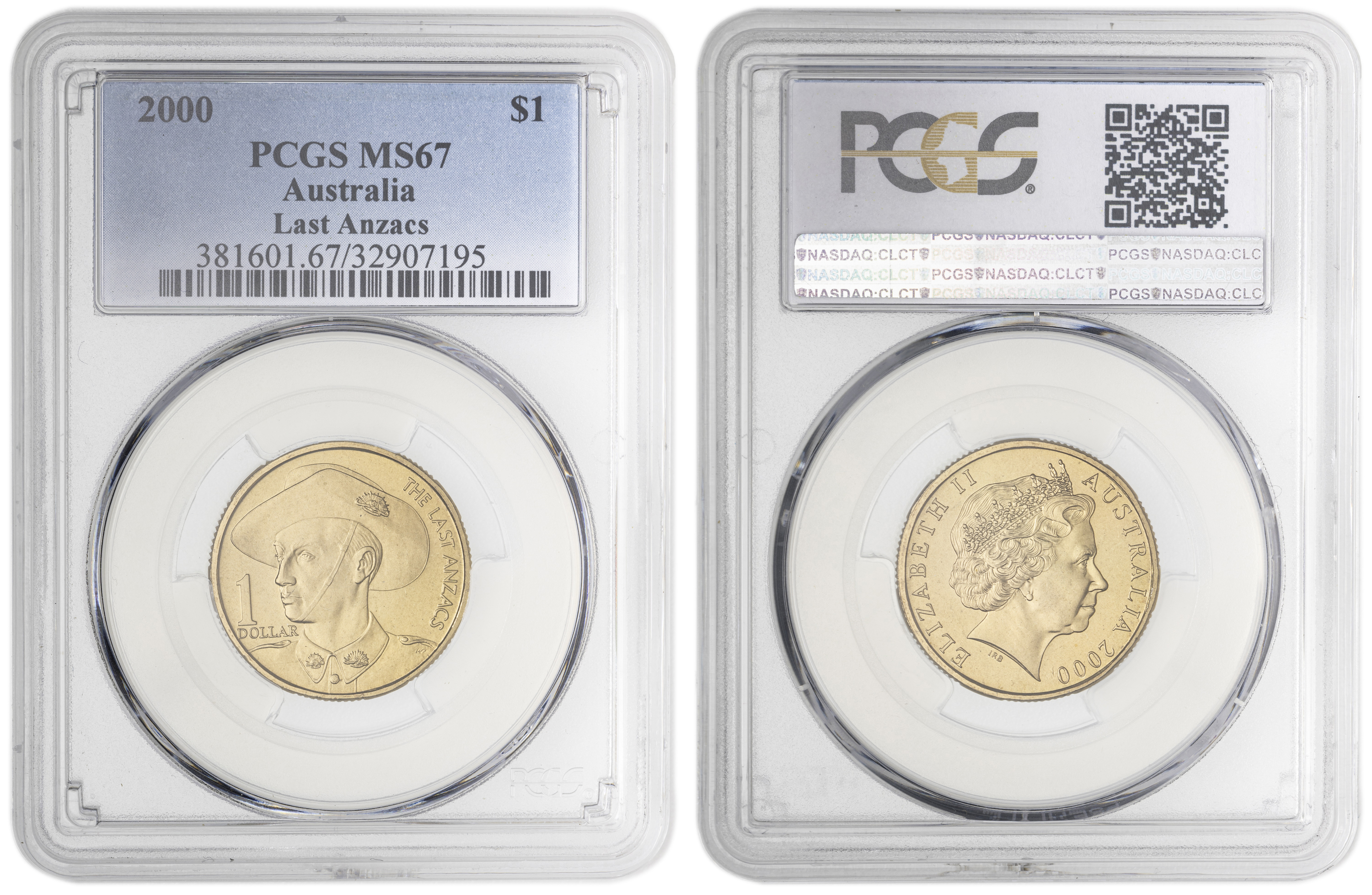 Last Anzacs POP 6/0, One Dollar, 2000, PCGS MS67