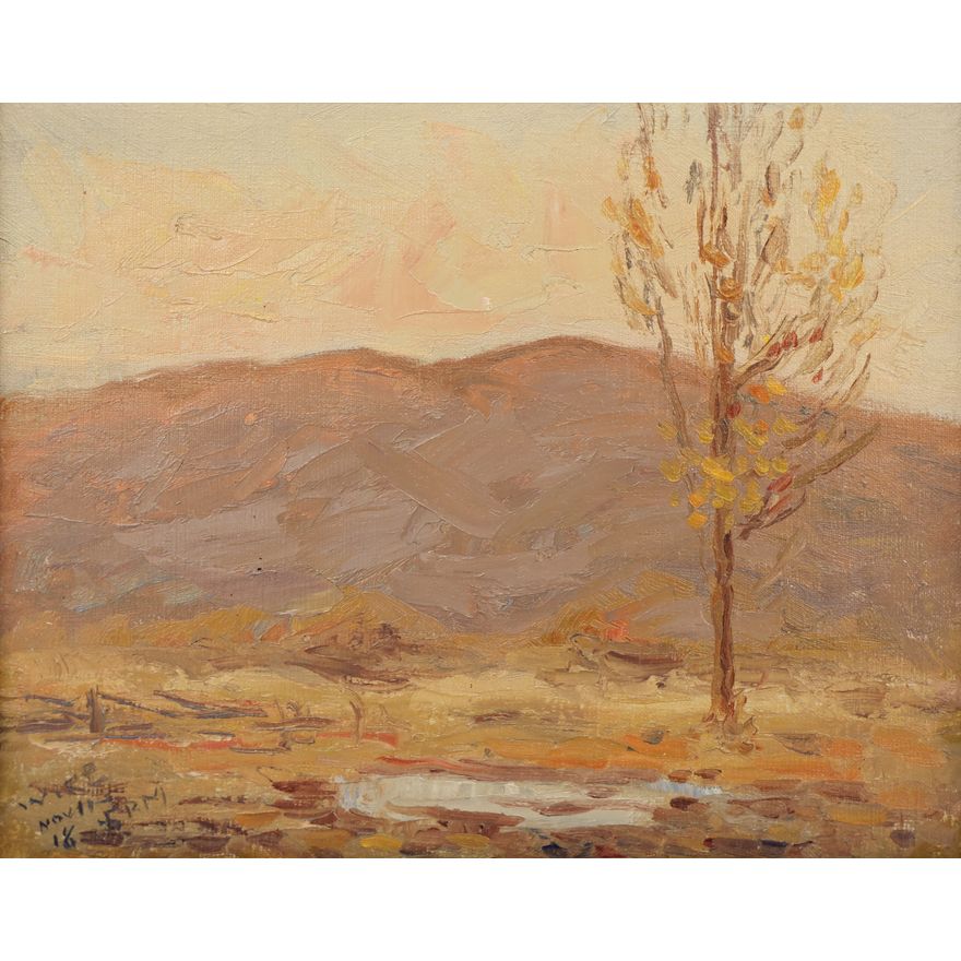 Melville Wire ''November 11, 1918'' (Landscape) Oil