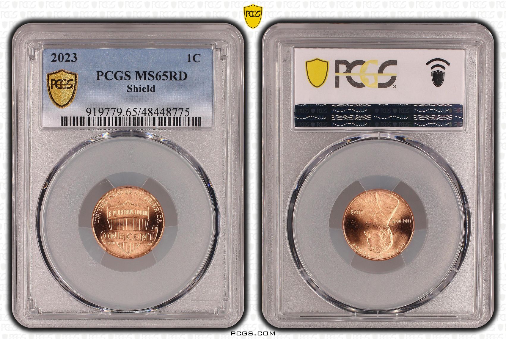 The United States of America, Shield, One Cent, 2023, PCGS MS65RD