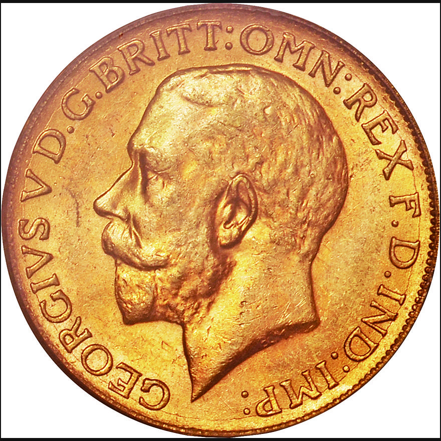 オーストラリア (Australia)/ ジョージ5世像 1ソブリン金貨 1926年(P 