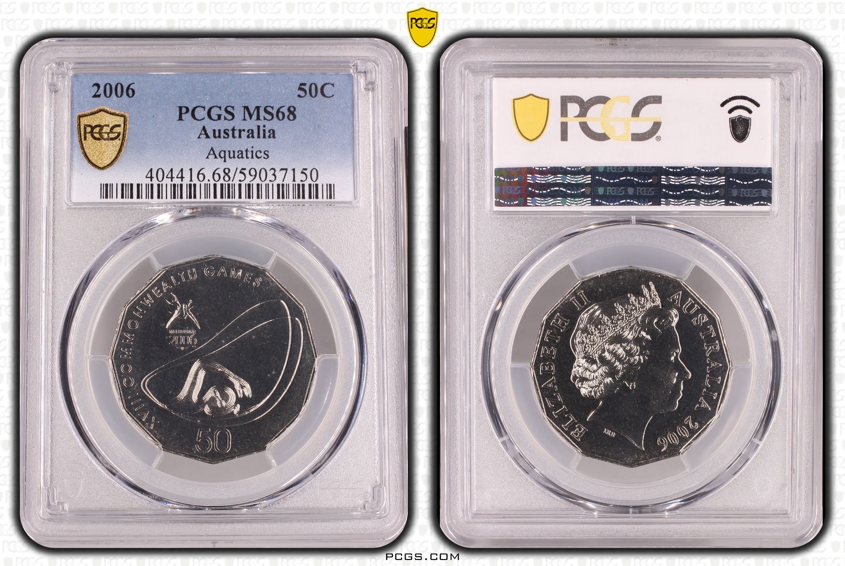Aquatics, POP 10/0, Fifty Cent, 2006, PCGS MS68
