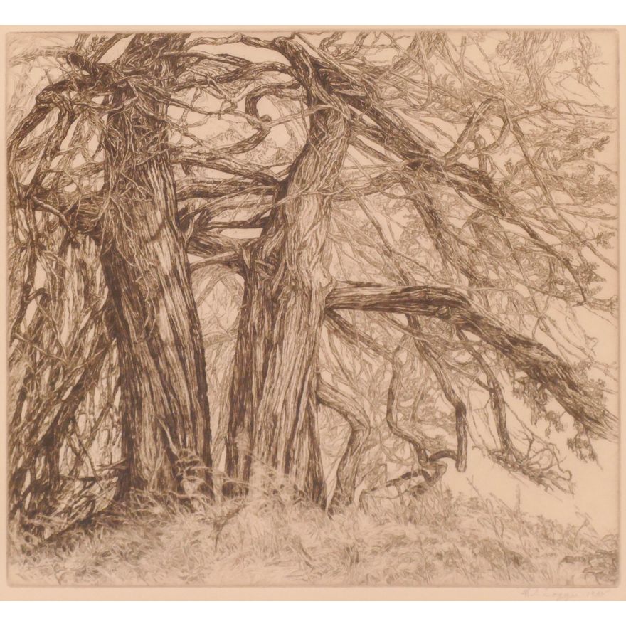 Helen Loggie ''Unk and Es'' Etching