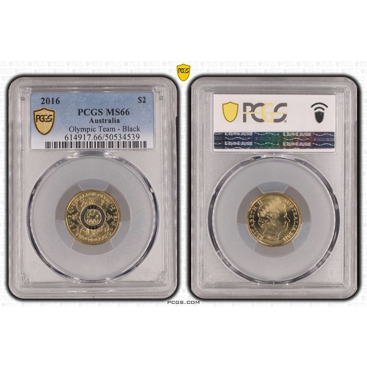 Olympic Team - Black, Two Dollar, 2016, PCGS MS66