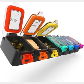 BEXEEN WEEKLY MEDICINE PILL ORGANIZER WATERPROOF 7 DAY LARGE PILL BOX DAILY PILL CASE CUTE VITAMIN ORGANIZER PORTABLE PILL CONTAIN