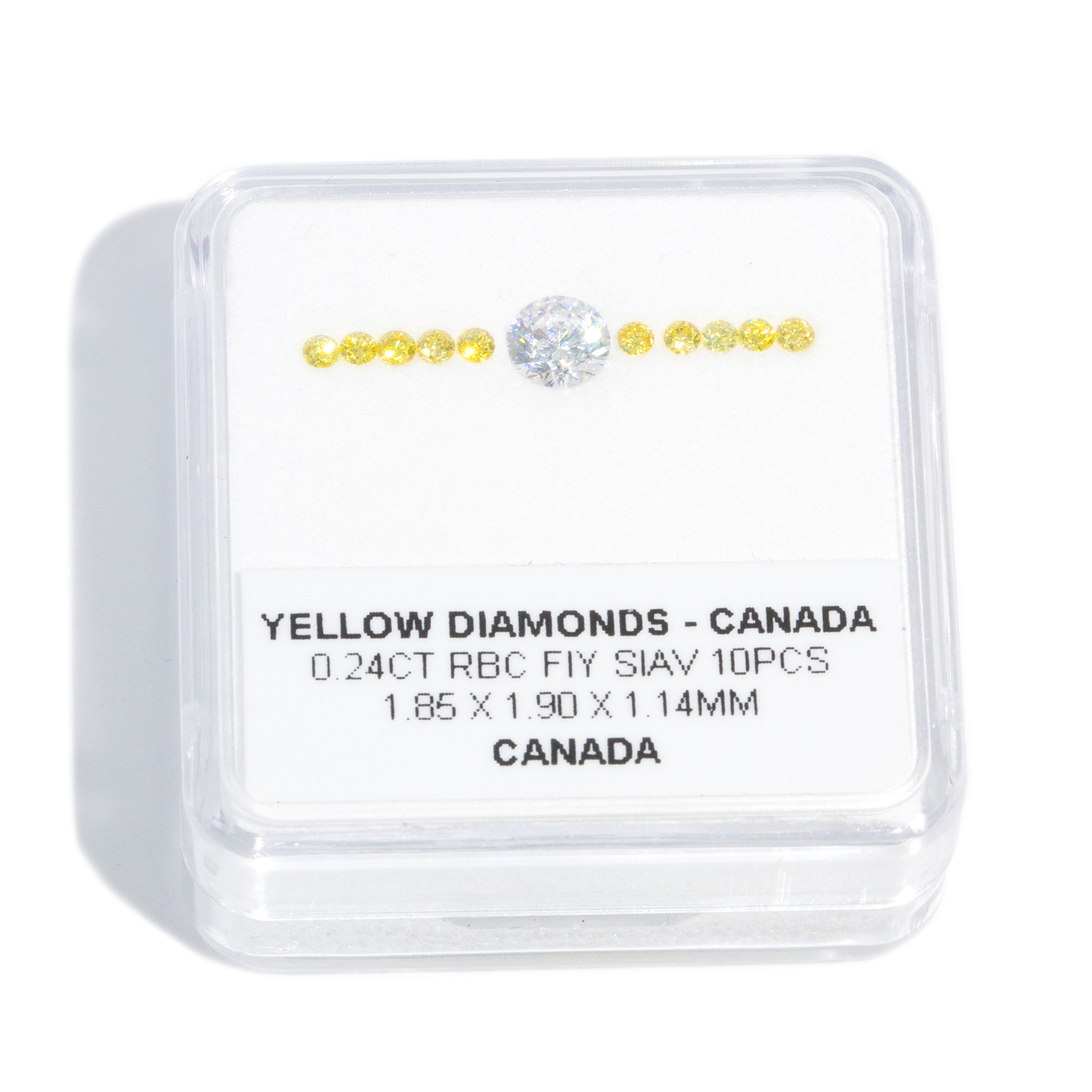 CZ & 0.24 Carat Yellow Diamond Set
