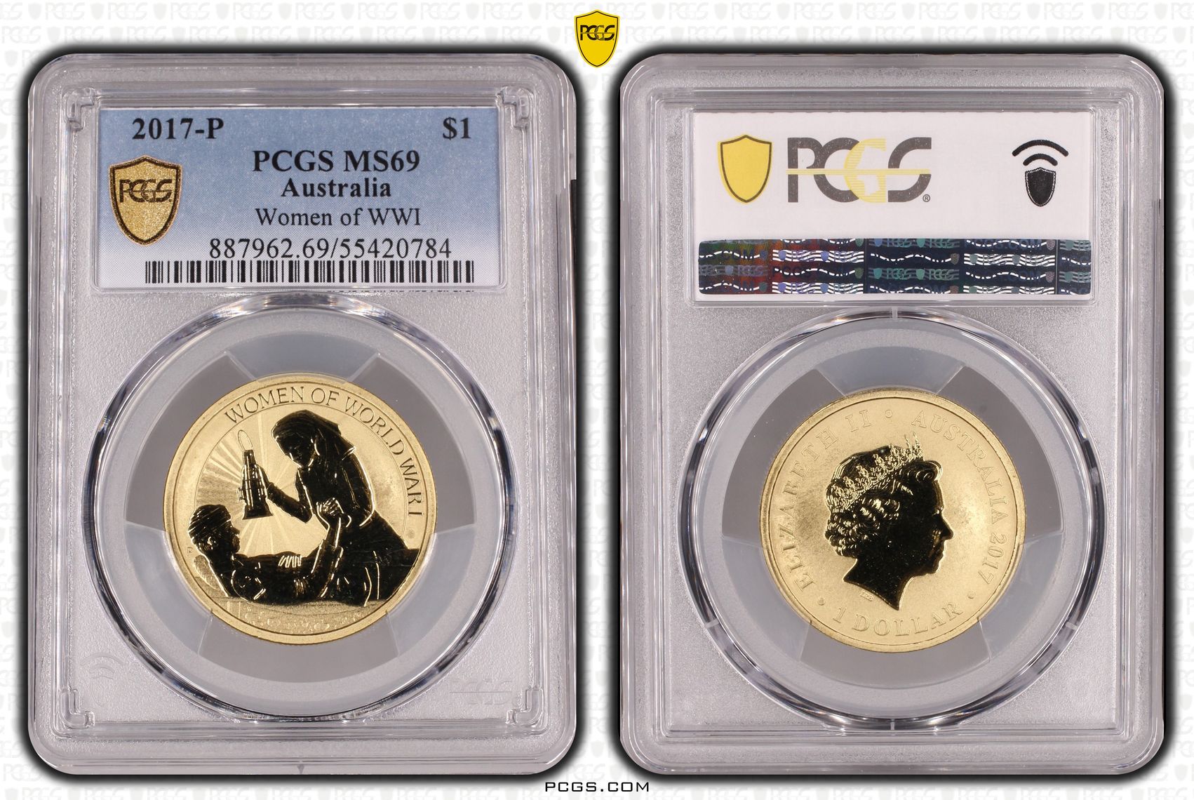 Women of WWI, POP 3/0, One Dollar, 2017-P, PCGS MS69