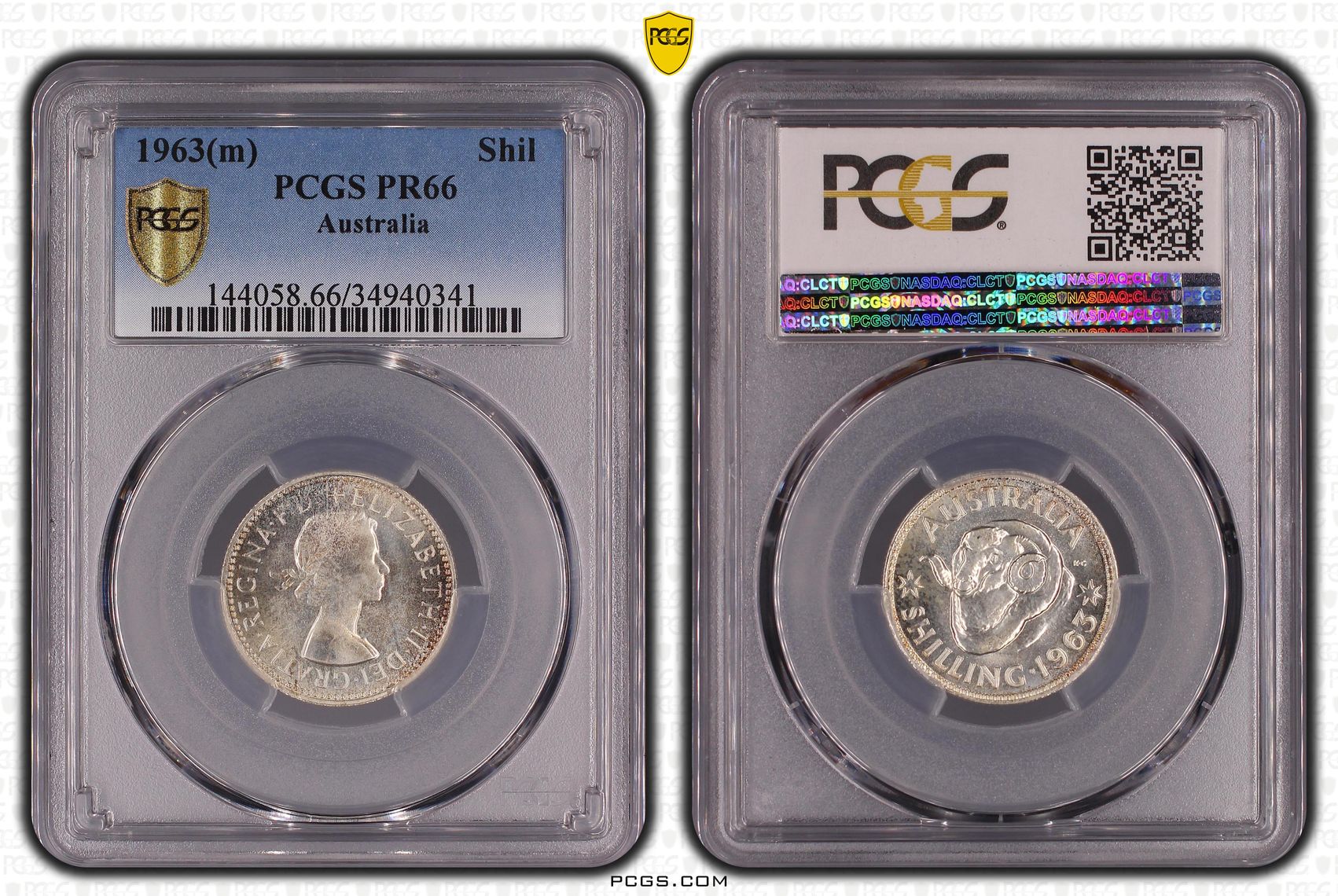 1963(m) Australia Shilling PCGS - PR66 -341