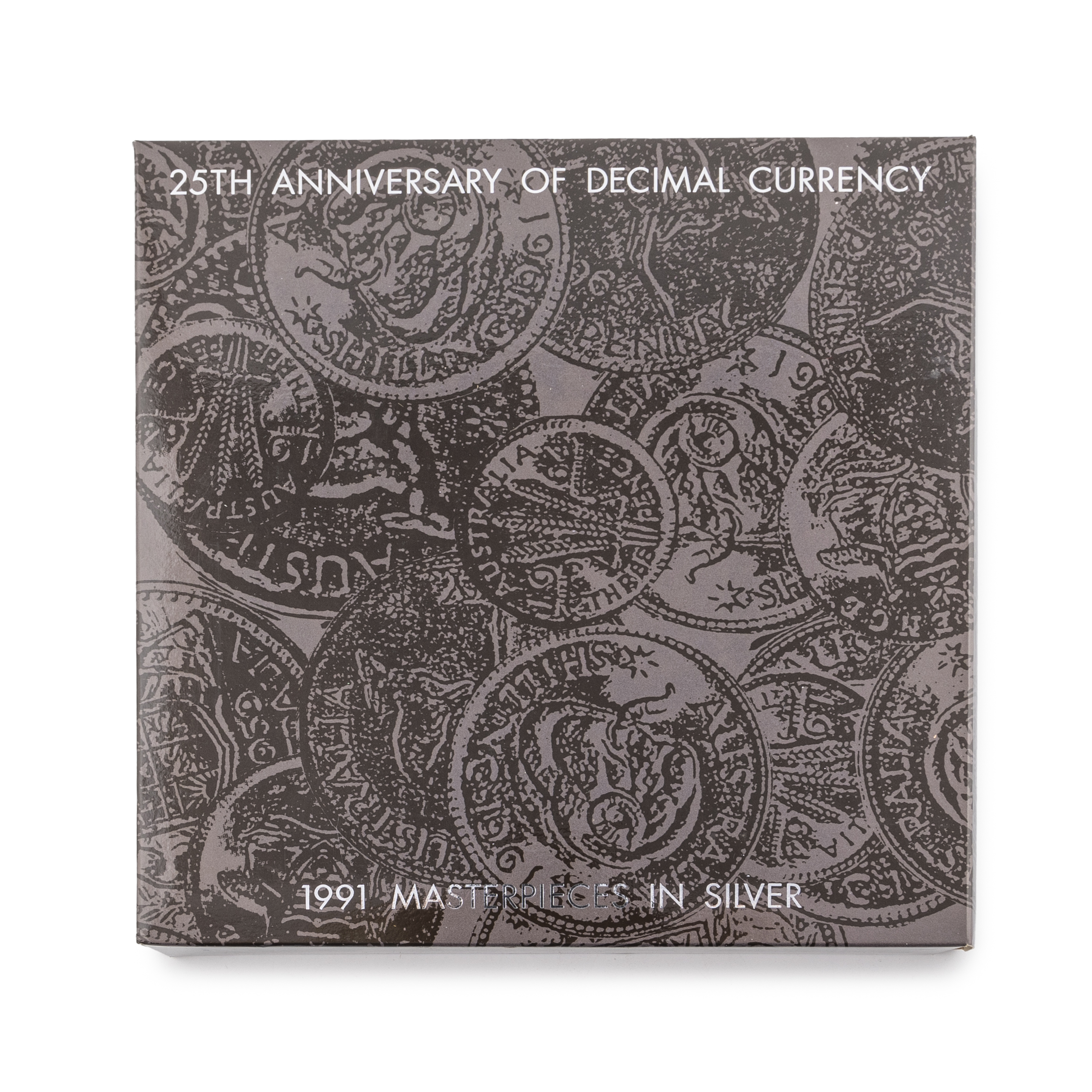 Elizabeth II, Masterpieces in Silver - 25th Anniversary of Decimal Currency, Accumulation, 1991, FDC