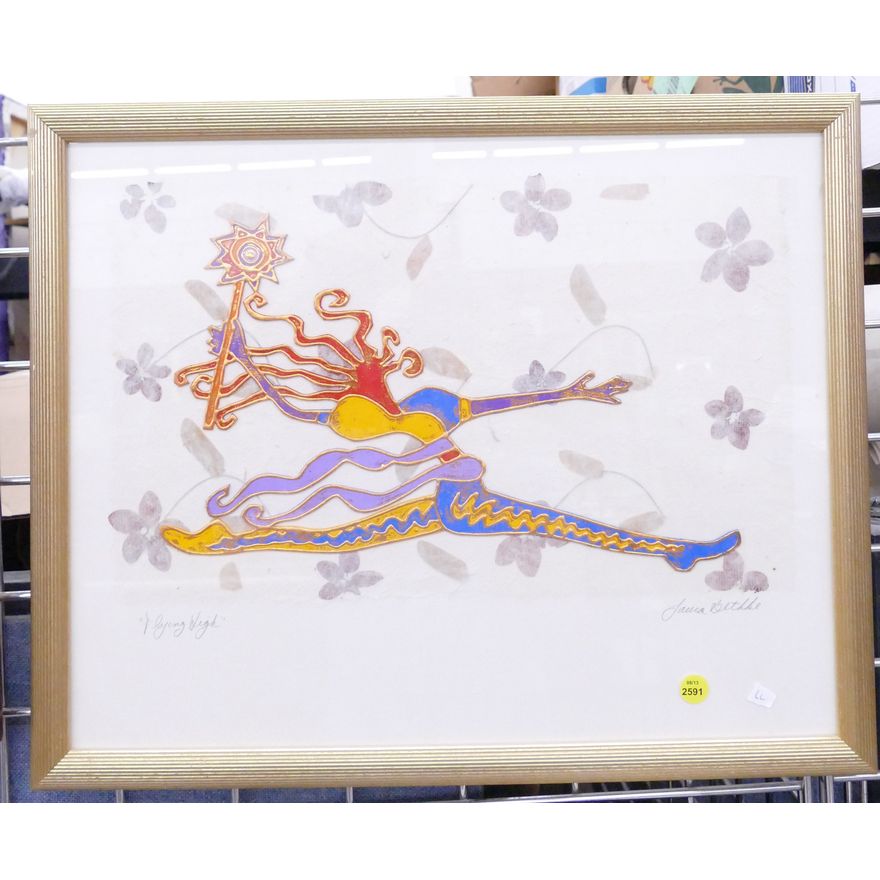 Laura Bethke 'Flying High' Artwork Framed - 17x22''