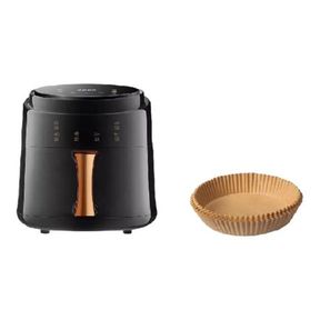 8L Digital Roaster Air Fryer with Paper Liners Black |