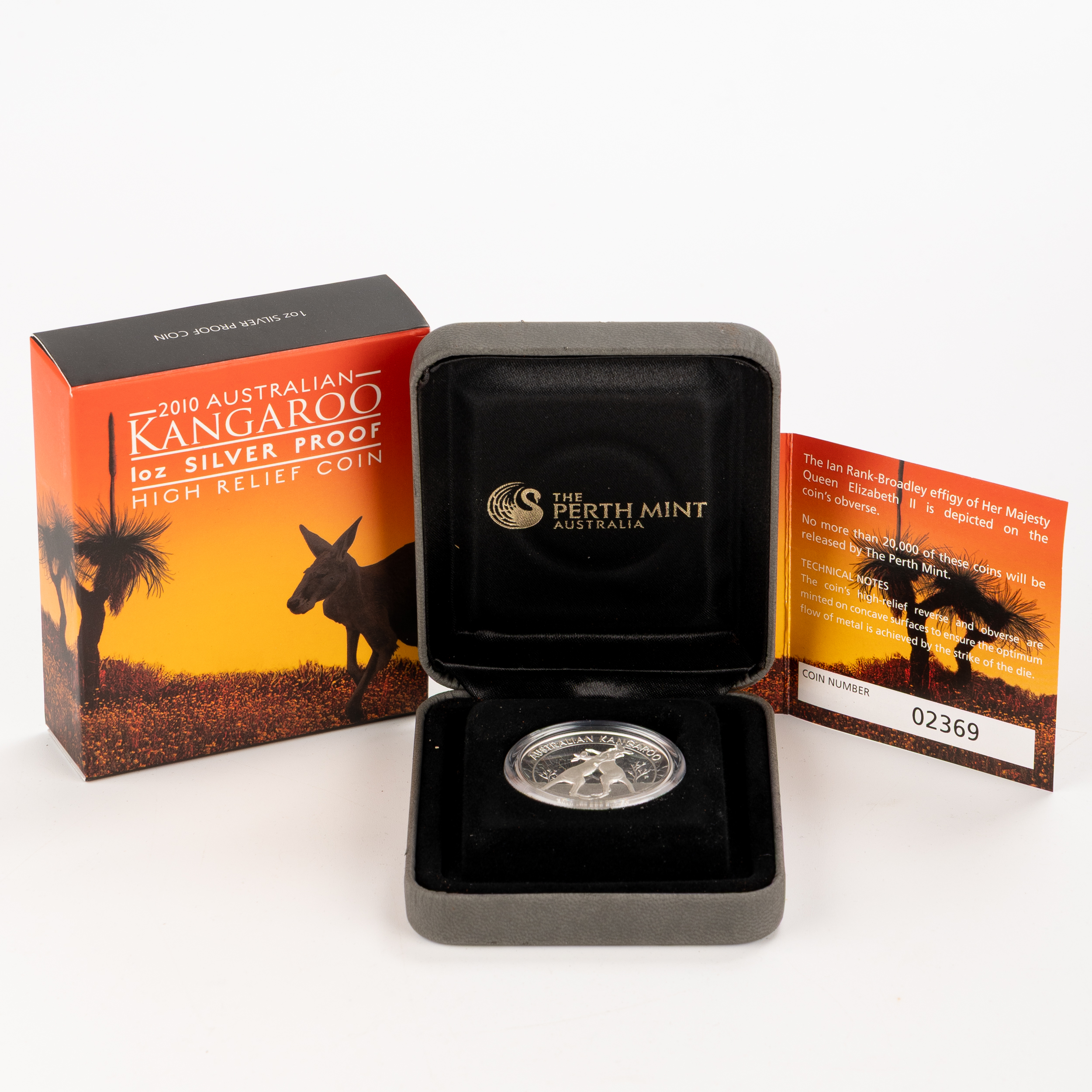 Elizabeth II, Perth Mint - Australian Kangaroo, One Dollar, 2010-P, FDC