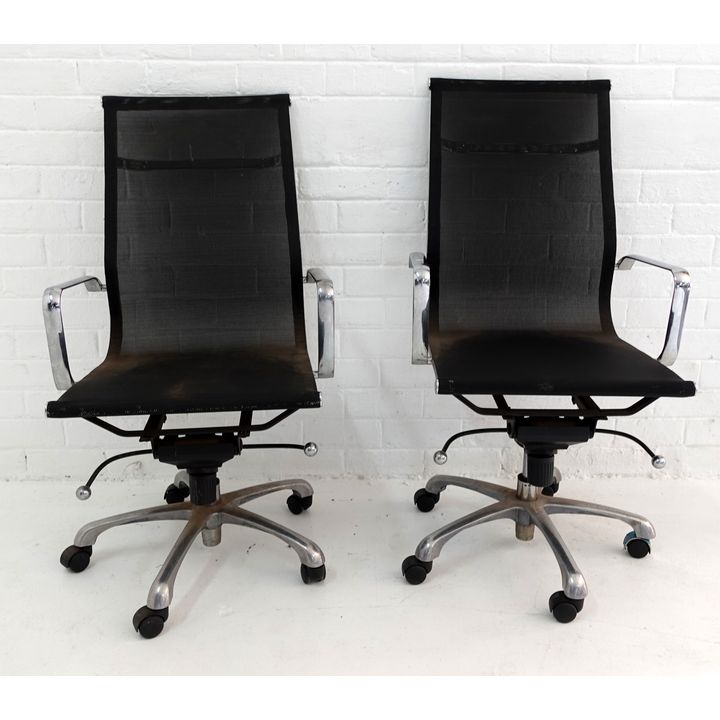 PAIR OF SWIVEL CHAIRS