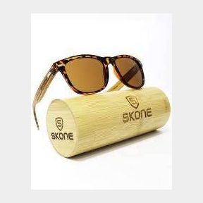 Skone Bazaruto UV400 Protection Wooden Sunglasses - Walnut Tortoise Shell --51462/1905 B2 (S5) C