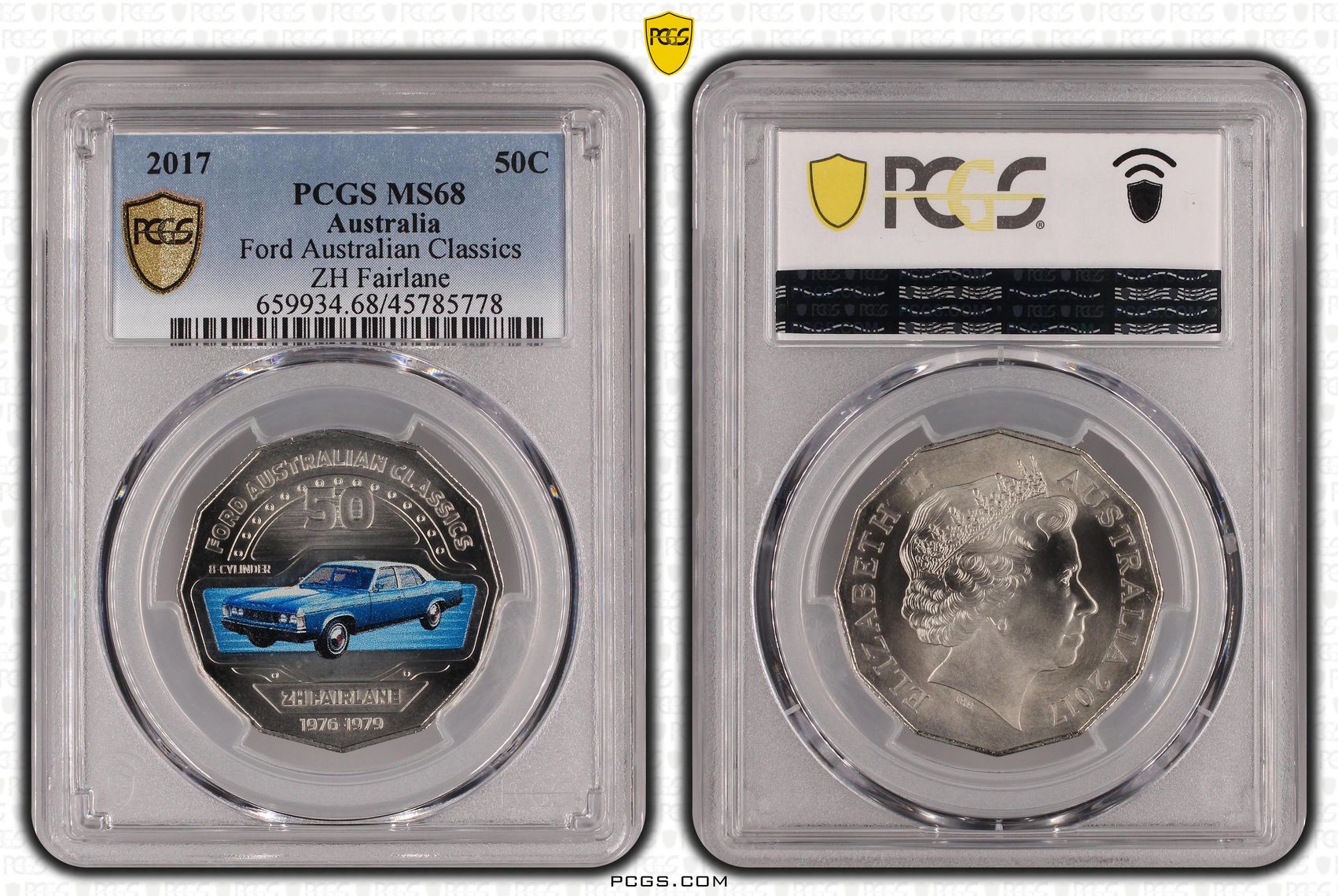 Ford Australian Classics - ZH Fairlane , Fifty Cent, 2017, PCGS MS68
