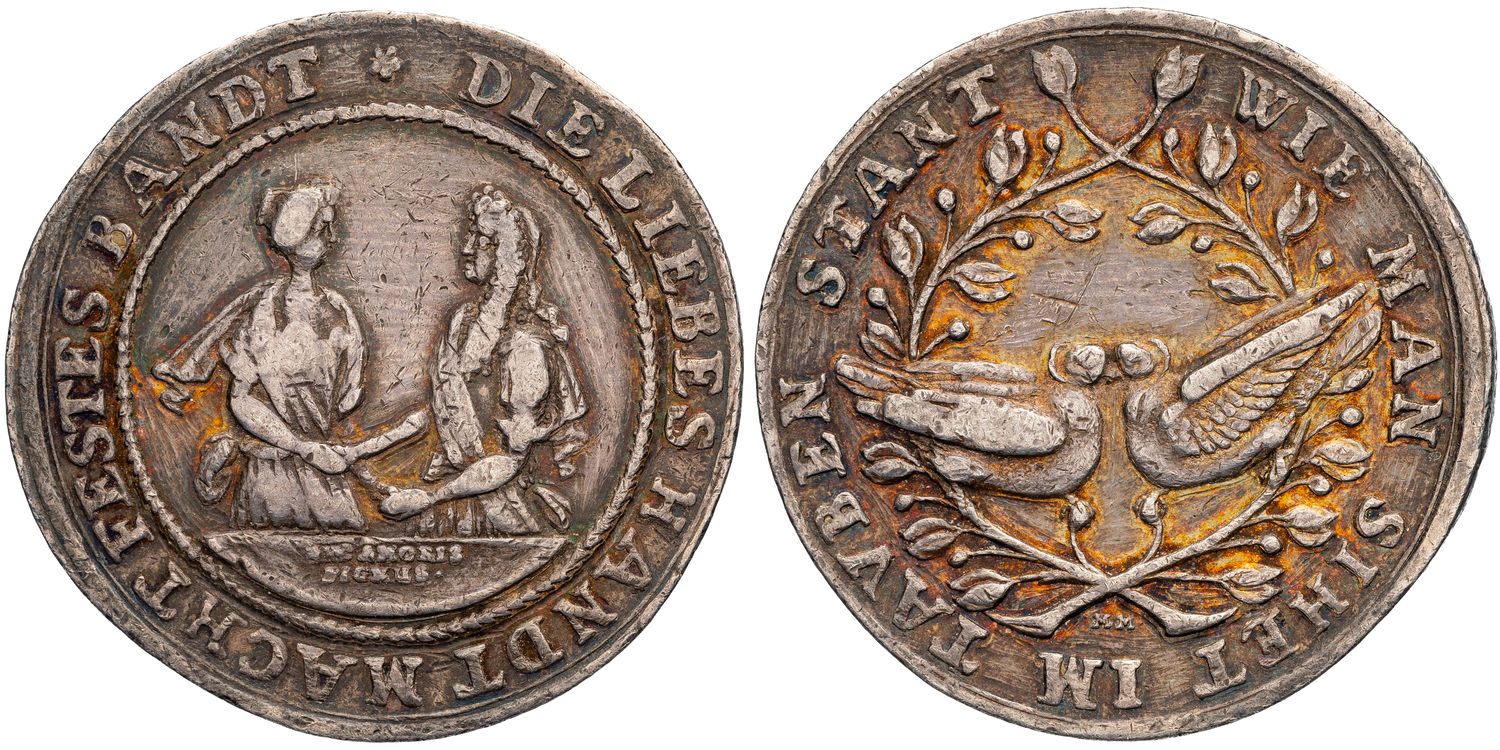 Germany, Marriage Medal, c. 18th Century, gVF