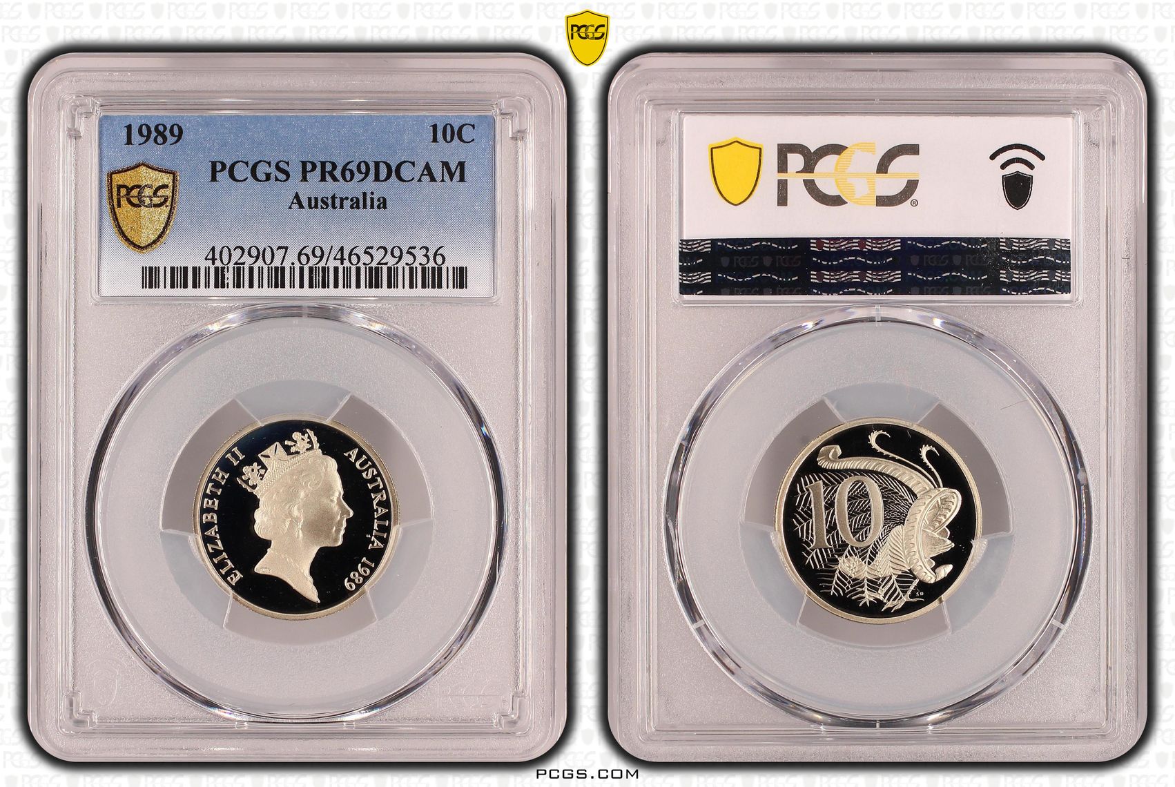 Ten Cent, 1989, Pcgs Pr69dcam