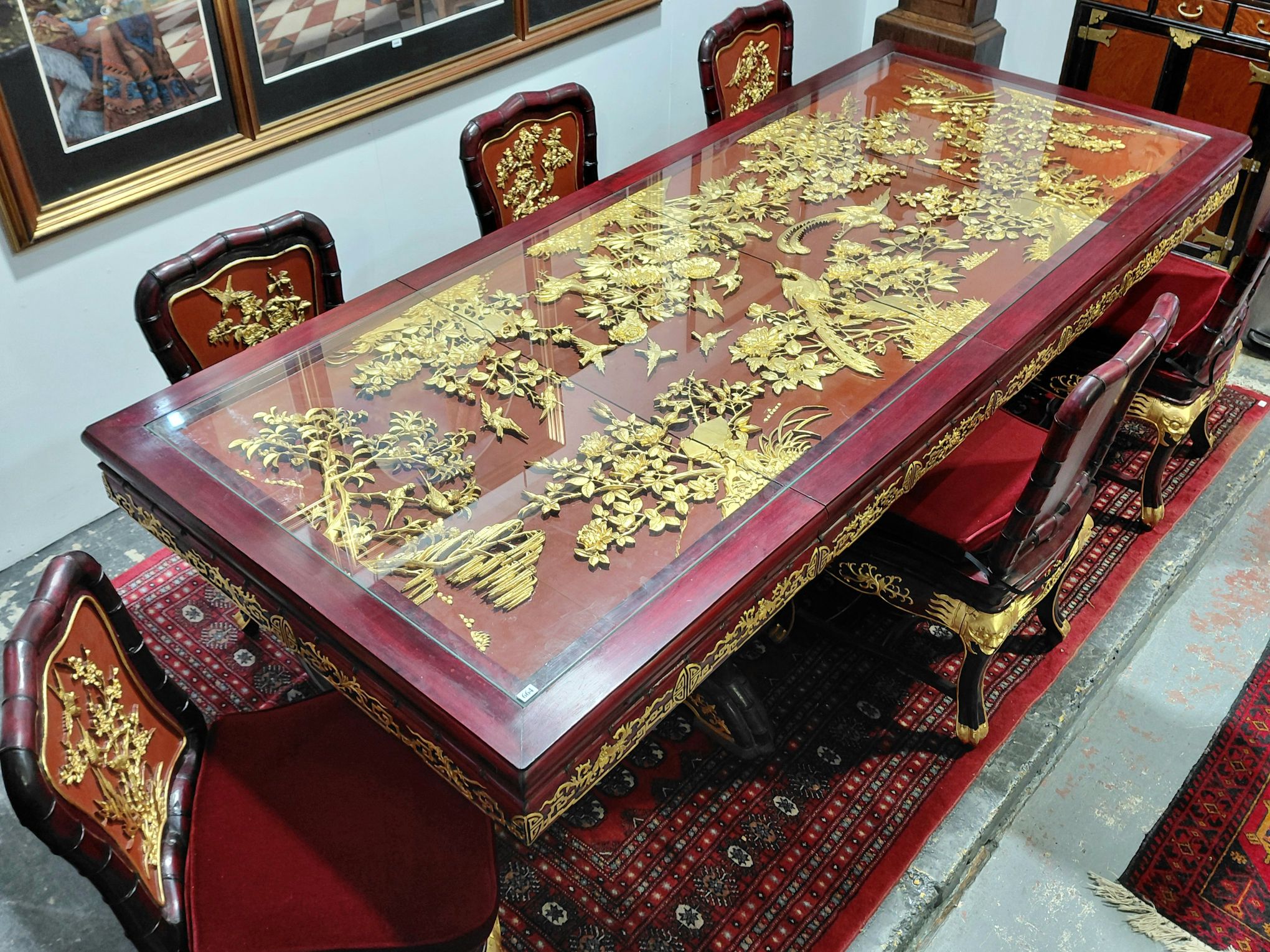 664 · A RARE AND IMPOSING DINNING TABLE