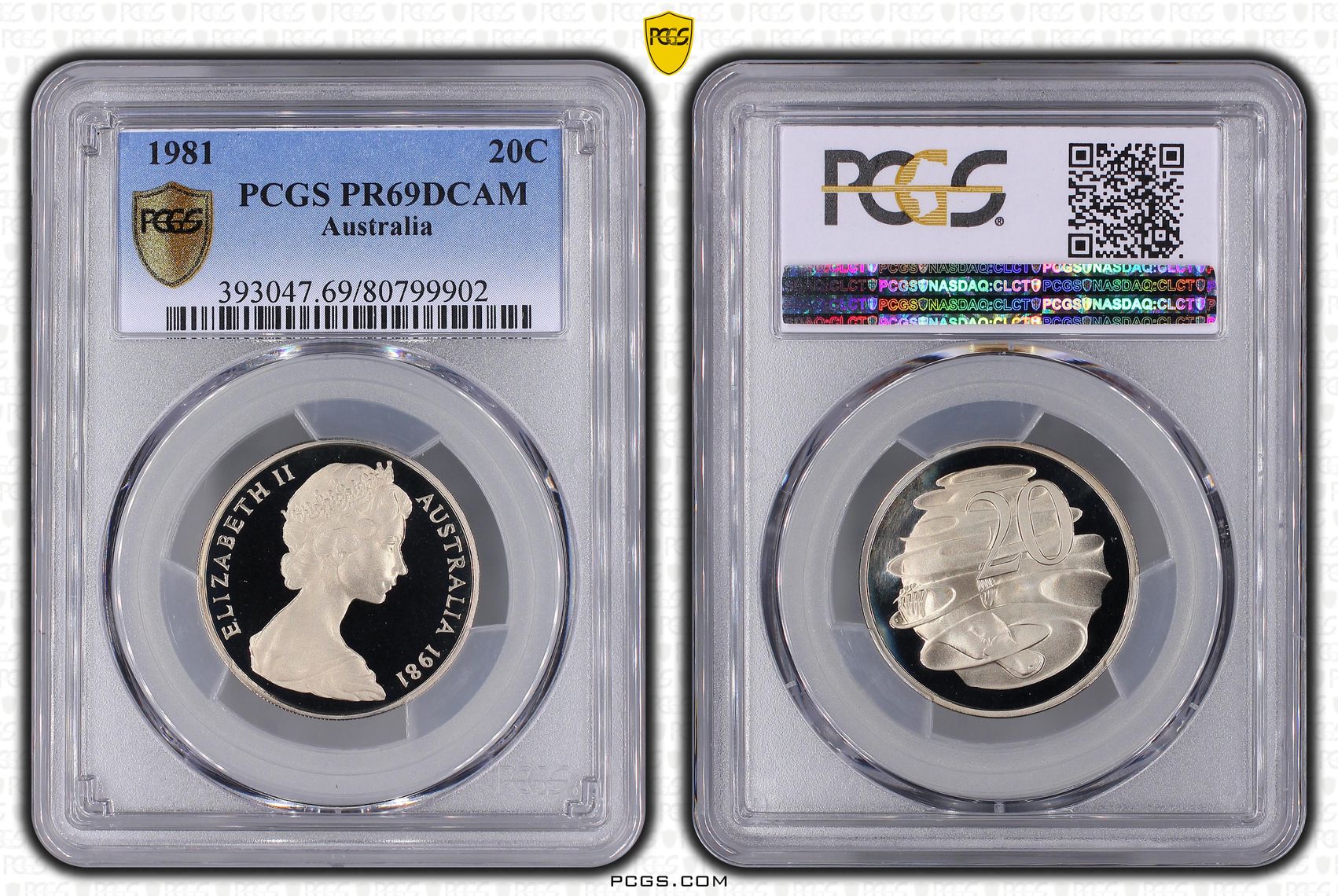 Twenty Cent, 1981, PCGS PR69DCAM
