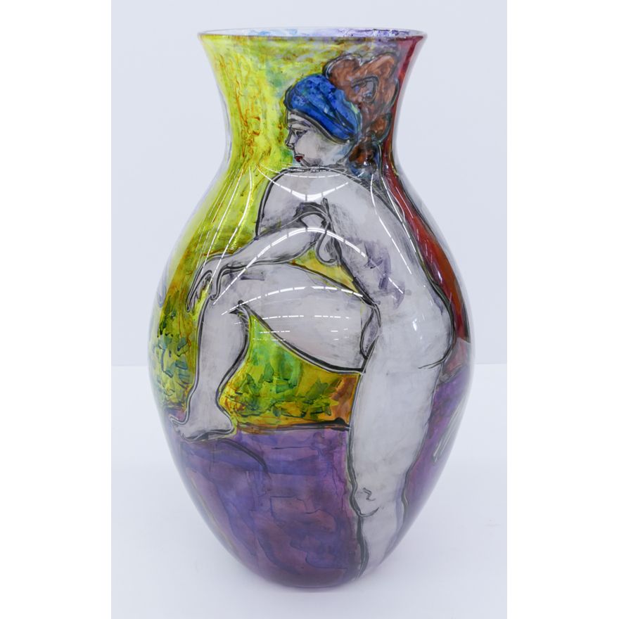 Maxi Power ''Adam and Eve'' 1999 Glass Vessel