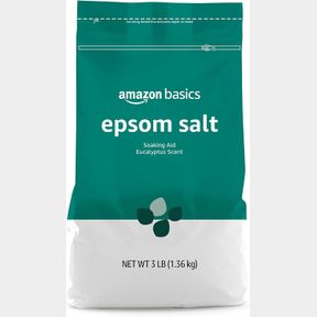 AMAZON BRAND - SOLIMO EPSOM SALT SOAKING AID, EUCALYPTUS SCENTED, 3 POUND